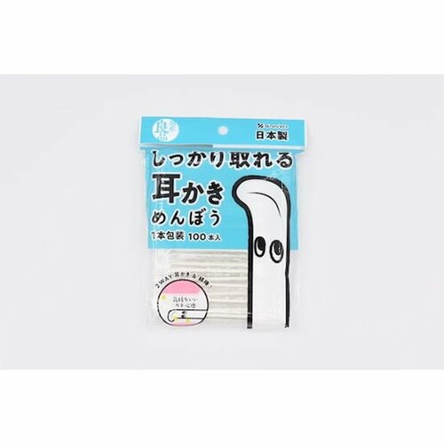 山洋 国産良品 しっかり取れる耳かきめんぼう 1本包装 100本入 イメージ1