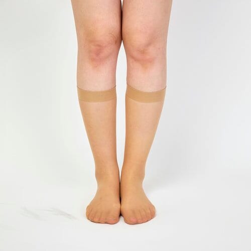 膝下丈ストッキングおすすめ Tabio 伝線しにくい 美しい素肌感 ハイソックス丈ストッキング イメージ2