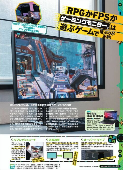 ゲーミングモニターは遊ぶゲームで選ぶのが正解! ゲーミングモニターおすすめ イメージ
