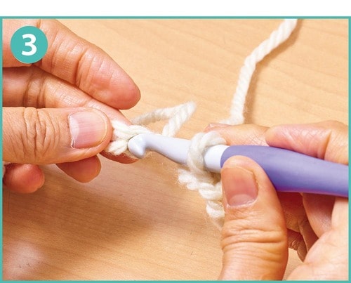 「かのこ編み風スヌード」の編み方 イメージ3