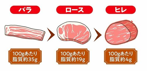 バラはヒレやロースより脂質が多い イメージ