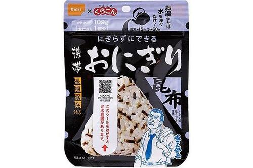 尾西食品「にぎらずにできる携帯おにぎり 昆布」のイメージ
