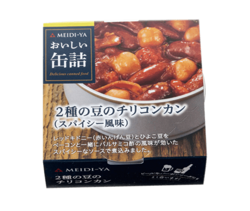 つまみ:缶詰:家飲み:料理:高級缶詰:明治屋:おいしい缶詰 2種の豆のチリコンカン（スパイシー風味）