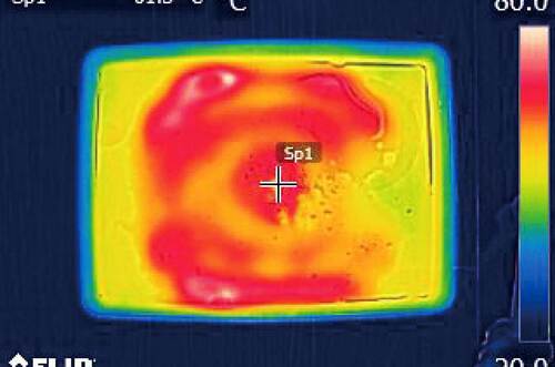 ［卵白］：広範囲が高温になった オーブンレンジおすすめ イメージ