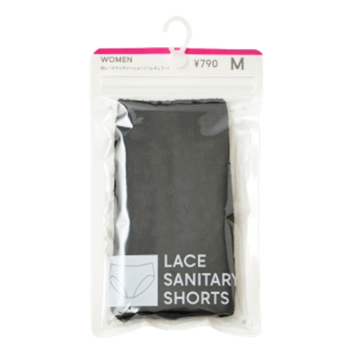 サニタリーショーツおすすめ GU 総レースサニタリーショーツ(レギュラー)+E ブラック M イメージ2
