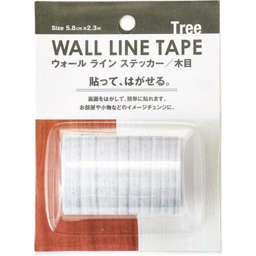アクセントにするなら○なセリア「ウォールラインステッカー／木目」 イメージ