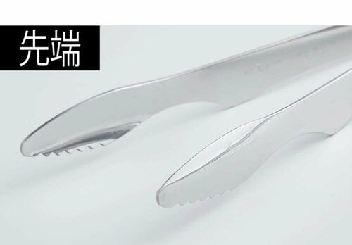 女性や子供が使いやすい田辺金具「焼肉トング シルバー」