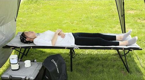 “キャンプコット”があればキャンプでも快眠！ イメージ