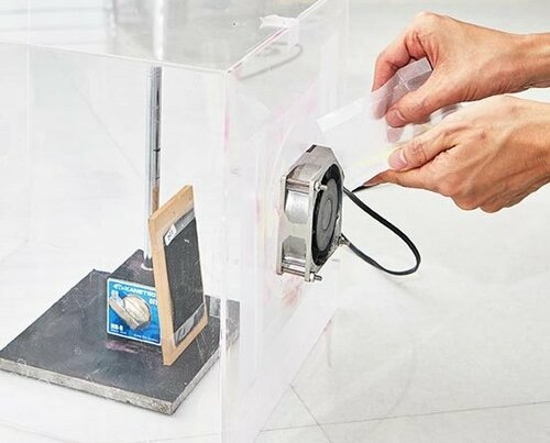 ブロック力のテスト方法 布用花粉ブロックスプレーおすすめ イメージ
