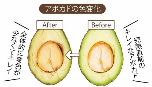 アボカドの変化 真空保存容器おすすめ イメージ