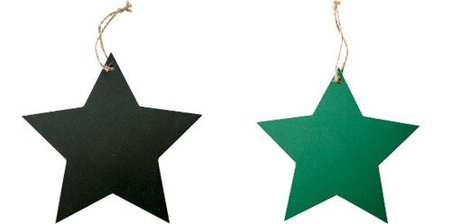 セリア:星形アート黒板 黒・緑:100均