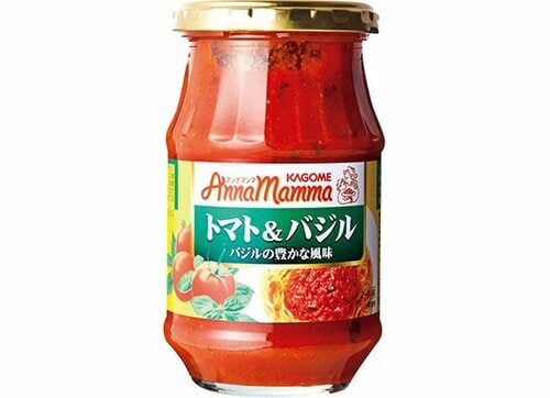 カゴメ:アンナマンマ:トマト:バジル:パスタ