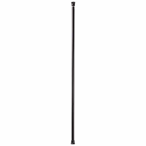 細身でシンプルかつ丈夫な作り ダイソー「黒い伸縮式 つっぱり棒」 イメージ