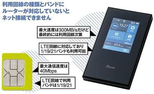ポイント1【通信】対応回線とバンドが豊富な方がベター