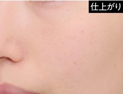 仕上がり：パウダーのすべりがよく、なめらかな肌に 崩れにくいファンデーションおすすめ イメージ