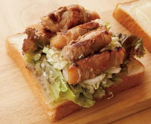 とろけるチーズ入り岩下の新生姜の豚肉巻きサンドイッチ イメージ6