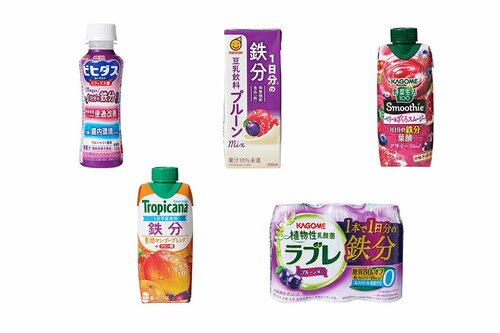 鉄分ドリンクのおすすめ まとめ 鉄分ドリンクおすすめ イメージ