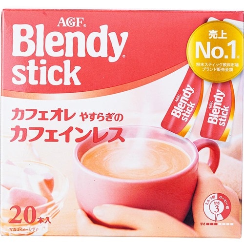 カフェインレスコーヒーおすすめ 味の素AGF ブレンディスティック カフェオレ やすらぎの カフェインレス イメージ1