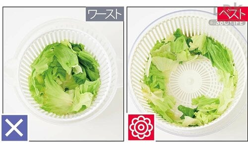 回転がスムーズでしっかり水分が切れる LDKベストバイサラダスピナーおすすめ イメージ