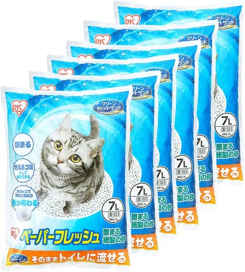 紙系の猫砂:後処理がラク 猫砂おすすめ イメージ