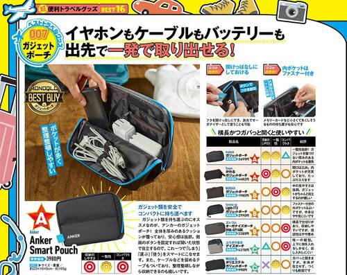 雑誌『MONOQLO』がガジェットケースを比較 ガジェットケースおすすめ イメージ
