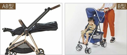 B型はリクライニングなしも B型ベビーカーおすすめ イメージ