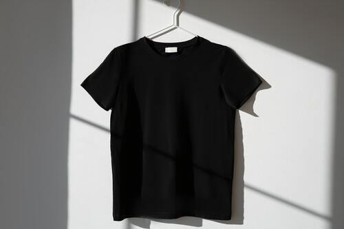 ハンガーにかかっているTシャツ
