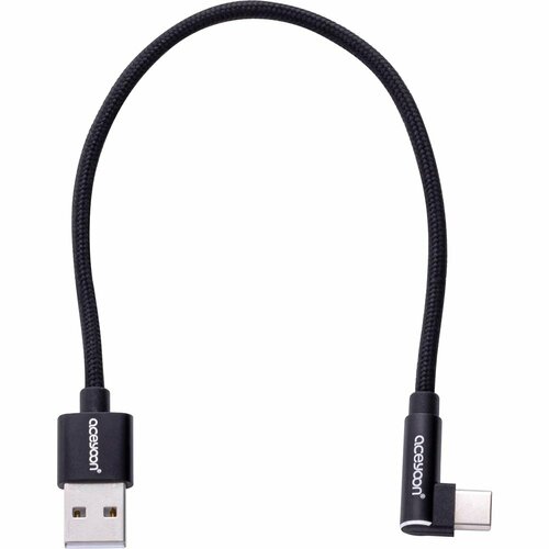 aceyoon「USB C ケーブル L字 JP-ACY-CTU2-RANGLE-020-3PC-BK」 イメージ