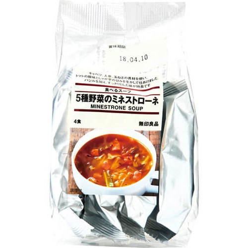 無印良品:食べるスープ 5種野菜のミネストローネ:レトルト
