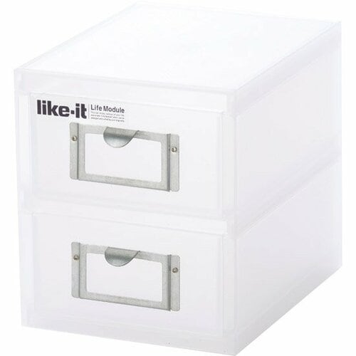 like-it:Life Module 浅型2段／ミニホワイト:ケース
