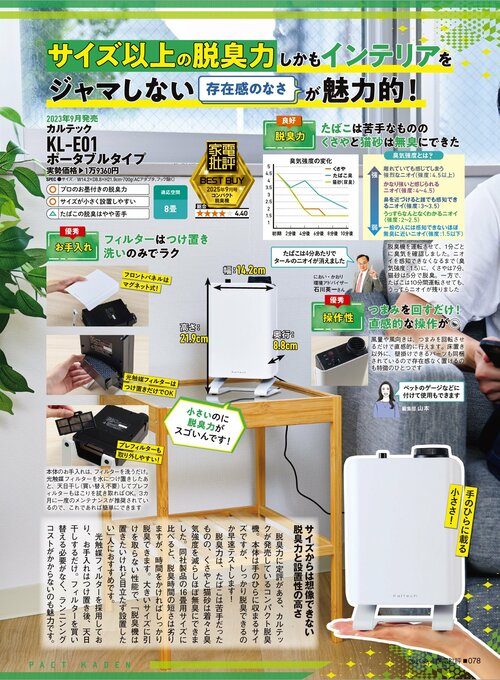 コンパクトサイズの脱臭機に注目! カルテック「TURNED K mini」おすすめ イメージ