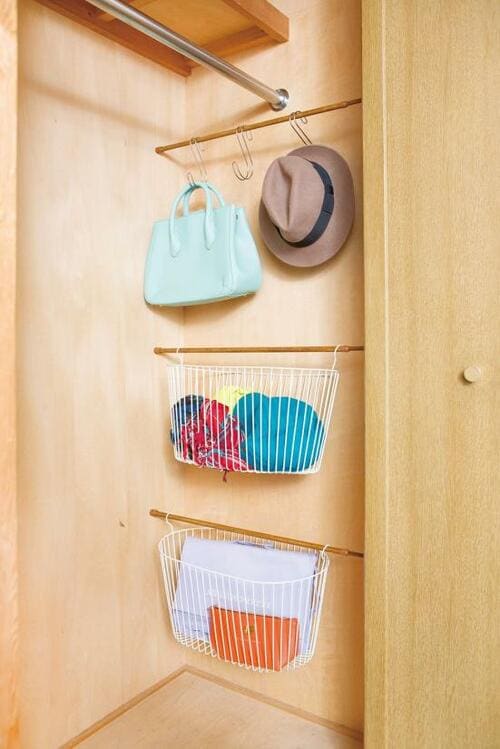 無印のフックでファッション小物をラクラク管理 イメージ